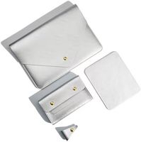Ensemble de pochettes pour ordinateur portable en cuir avec logo OEM, pochette pour ordinateur portable + organiseur de câbles + tapis de souris, ensemble cadeau pour le bureau