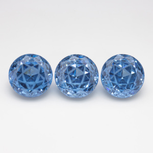 Round 6mm 8mm <strong>Star</strong> Cut Aqua <strong>Blue</strong> Zircon Bare Stone Colorful Zircon Jewelry Matching Stone DIY Nail Drill - Product Image 2