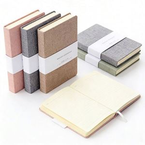 <b>Custom</b> Printed Hardcover Thick Cloth Cover Notebook Lay Flat Hardbound Cover Linen Journal Promotion <b>Diary</b> School Supplies - Product Image 1