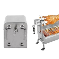 Rôtissoire motorisée robuste en acier inoxydable avec prise US, accessoire de barbecue pour charbon de bois, utilisation en cuisine et camping, pour rôtir cochon, chèvre, poulet