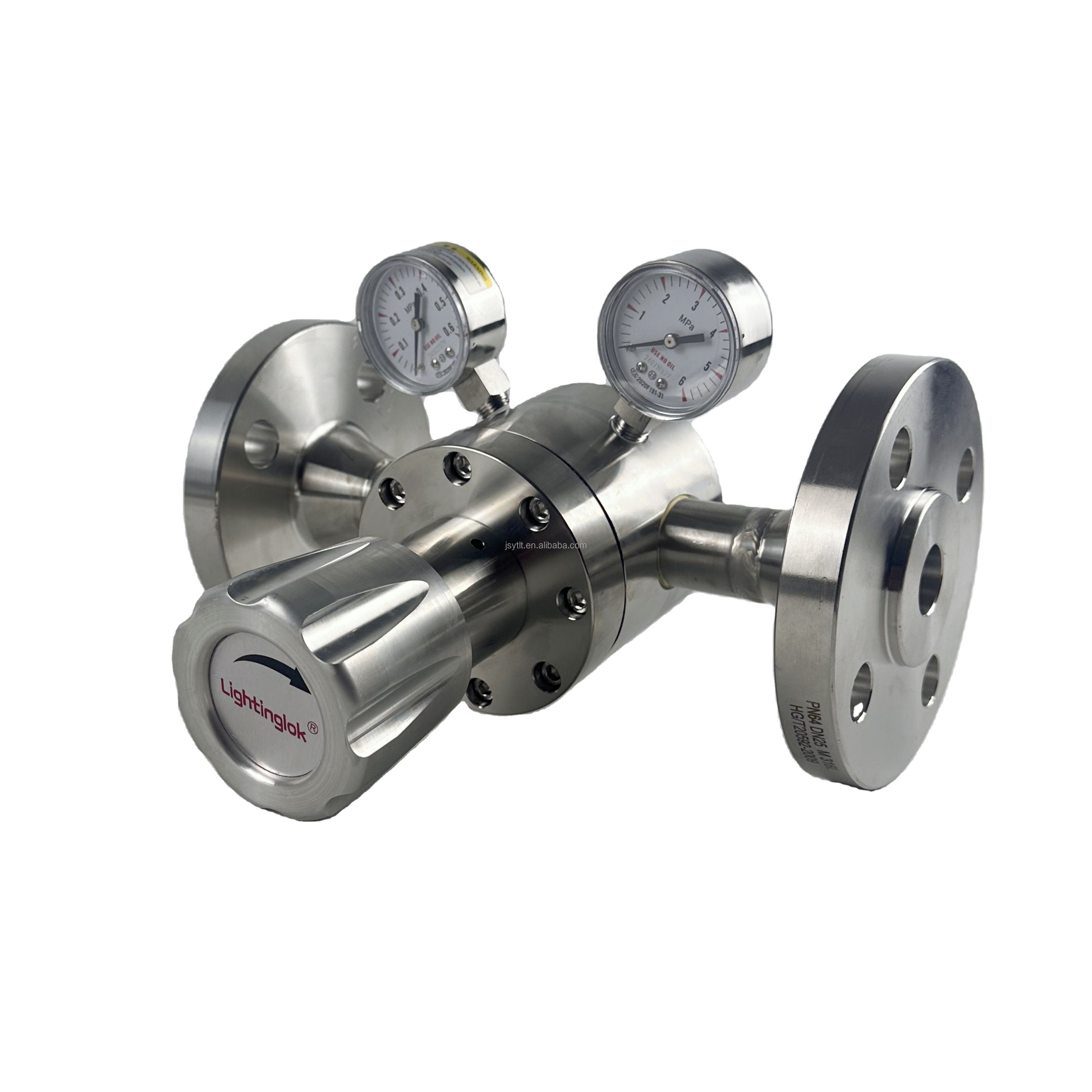 Lightinglok R66, нержавеющая сталь, 316 кислород, гелий, CO2 CL2, регулятор давления воздуха 2 дюйма с фланцевым регулятором давления DN25 50