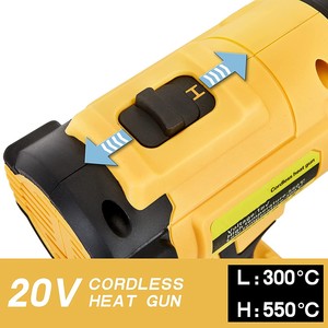Kit de <span class=keywords><strong>pistolet</strong></span> <span class=keywords><strong>à</strong></span> <span class=keywords><strong>air</strong></span> <span class=keywords><strong>chaud</strong></span> avec <span class=keywords><strong>batterie</strong></span> lithium-ion 20V/21V Max, réglages de température variables, mini <span class=keywords><strong>pistolet</strong></span> thermique rechargeable portable sans fil - Product Image 5