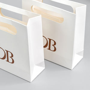 Sac en papier blanc personnalisé avec logo, idéal pour cosmétiques, bijoux, emballage cadeau, sac de shopping, petit sac cadeau d'affaires - Vente chaude - Product Image 4