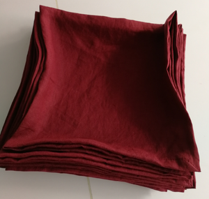 100% ผ้าลินินแท้สีเบอร์กันดีสำหรับงานแต่งงานขายส่ง - Product Image 5