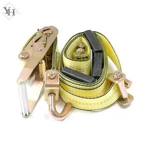 Xe Bánh Xe Ratchet Tie Xuống Dây Đai 2 Inch Lốp Tie Thăng Trầm Hàng Hóa Lashing Belt Đối Với Xe Giao Thông Vận Tải