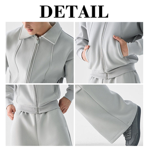 ชุดวอร์มผู้ชาย KingSen OEM ทรงหลวม ผ้าฝ้าย 100% ซิปเต็มตัว เสื้อแจ็คเก็ตฤดูหนาว ชุดกีฬาหนาพิเศษสั่งทำได้ - Product Image 6