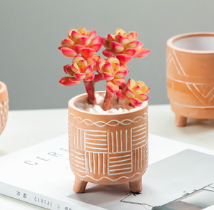 Tráng Men Đất Nung Planter Với Chân Giá Rẻ Trong Nhà Và Ngoài Trời Nhà Vườn Nồi <span class=keywords><strong>Mini</strong></span> Đất Nung Chậu Để Bán - Product Image 5