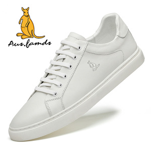 Zapatos Deportivos Casuales de Moda para Hombre, Capa Superior de Cuero Vacuno, con Suela de Goma Estilo Caminata y Logotipo de Canguro - Product Image 3