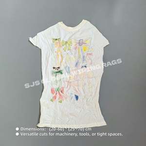 IMPA 232909 Paños de limpieza de algodón de alta calidad, paños de camiseta blancos estampados, trapos de algodón blancos para limpieza - Product Image 3