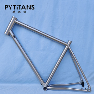 Telaio per <span class=keywords><strong>Bicicletta</strong></span> Gravel PYTITANS Personalizzato con Freni a Disco, Telaio Completo in Lega di Titanio GR9 - Product Image 1
