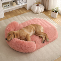 Lit de couchage pour animaux de compagnie en peluche longue, canapé, hiver, chaud, confortable, luxueux, grand matelas pour chien, niche, tapis pour chat, coussin pour animaux de compagnie pour chats et chiens