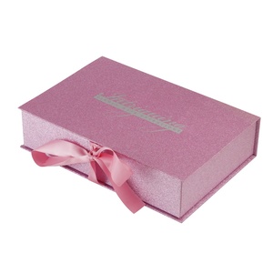 Wholesale Luxury Bespoke Custom Logo Rigid Cardboard Magnetic Paper Gift Folding <b>Boxes</b> With Ribbon - Product Image 2