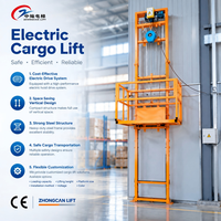 Monte-charge Électrique Prix Usine 300kg/500kg Certifié CE Acier Haute Résistance 220V/380V Petit Élévateur de Fret à Câble Métallique