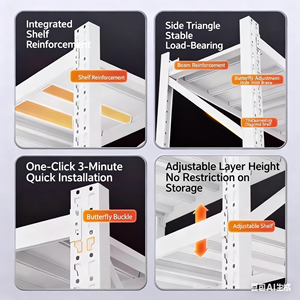 מדפי אחסון פלדה כבדים מדפי אחסון פלדה מדפי אחסון למחסן מדפי אחסון מדפי מטען רב תכליתיים - Product Image 4