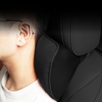 2 PCS pour BMW Compatible Soft PU Leather Car Neck Pillows Accessoire pour 1 2 3 4 5 6 7 X1 X2 X3 X4 X5 X6 X7 Car Seats Headrests