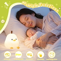 GOLMORE2 Lampe de nuit LED en silicone à intensité variable rechargeable 7 couleurs Lampe de chambre d'enfant pour bébé à contrôle tactile Lampe Squishy Cute Duck