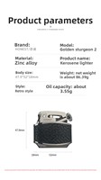Briquet à kérosène camouflage rétro - Allumage compact à bras oscillant, rechargeable pour homme
