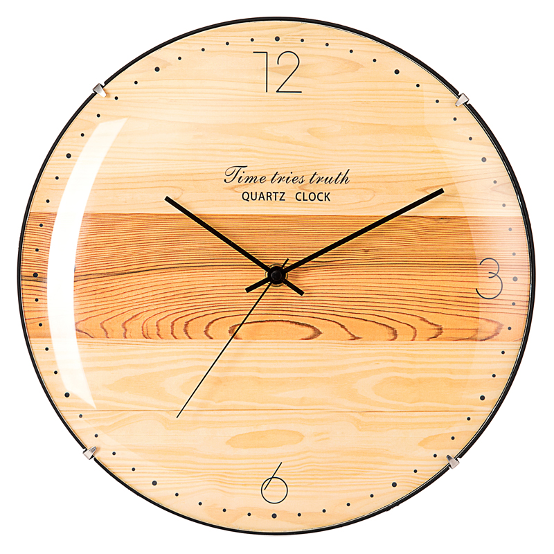 Concave and convex glass wall clock elk clock face 12 inch Plastic and Glass clock face