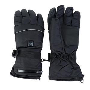 Gants de ski chauffants électriques à batterie rechargeable Mitaines de snowboard à 3 doigts avec écran tactile pour une utilisation sportive - Product Image 1