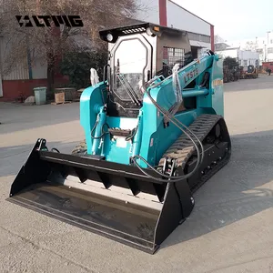 LTMG Factory Direct Sale earth-moving machinery 1050kg skid steer loader with Vibratory Roller