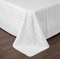 Ensemble de literie en satin de coton poly 200 fils/cm², motif rayé de 1 cm, collection hôtelière 4 pièces, durable, entretien facile