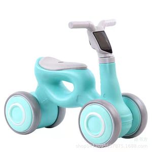 Four <b>Wheel</b> Balance Bike For Kids 1-3 Years Old With Music And Led Lights Toddler Gliding Walker <b>Plastic</b> <b>Wheels</b> 12 Inch - Product Image 4