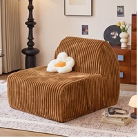 Fauteuil de relaxation moderne en velours, fauteuil nid douillet pour le repos, fauteuil inclinable chenille pour salon, fauteuil de loisirs individuel pour balcon, fauteuil de compression