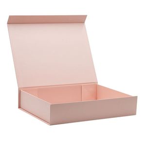 Boîte cadeau en carton premium rose pâle avec fermeture magnétique et logo personnalisé - Product Image 2
