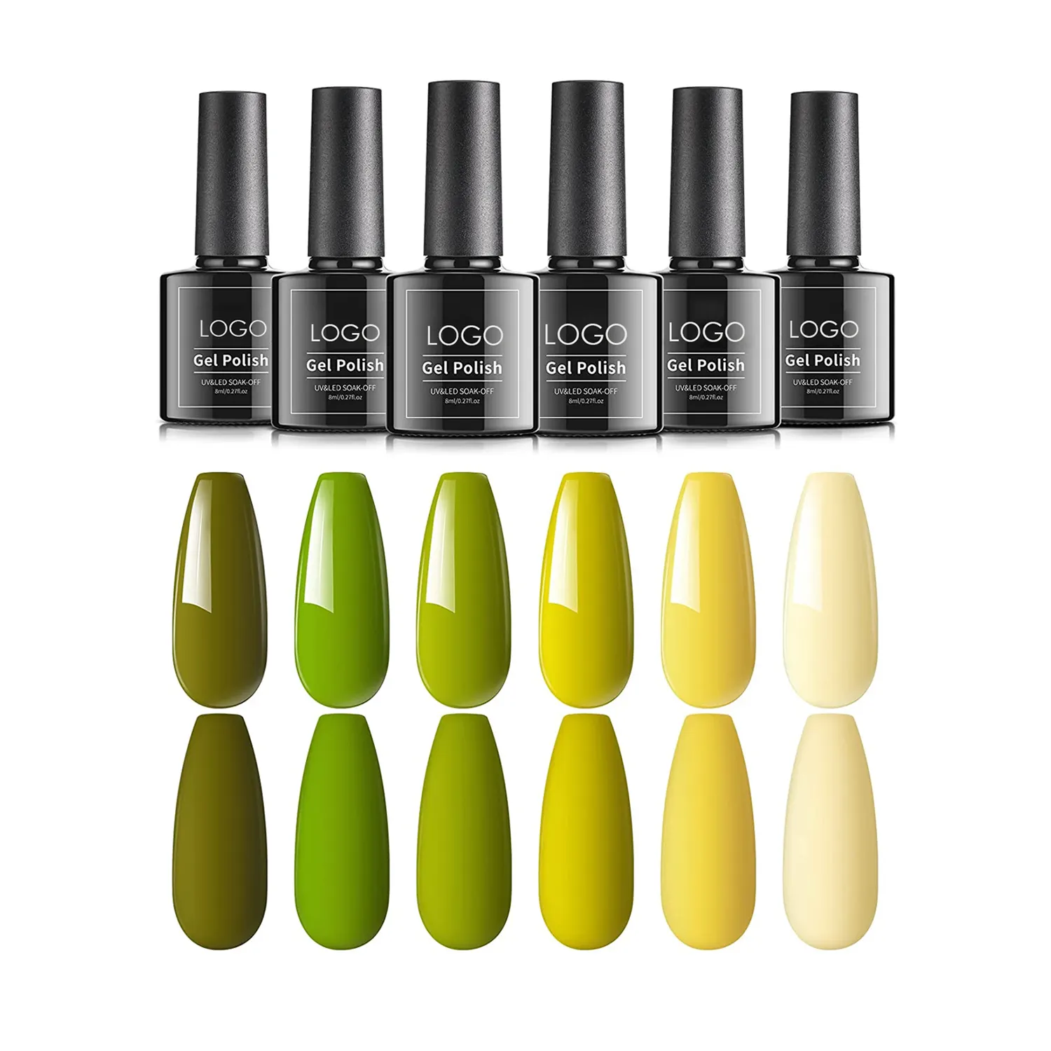 Slight odor natural healthier green yellow beige toxin-free upgraded uv nail gel polish