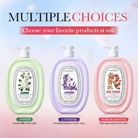 Offre Spéciale SADOER – Gel Douche Moussant Hydratant et Régulateur de Sébum à la Rose et à la Lavande, Parfum Longue Durée, Nettoyage en Profondeur, Effet Blanchissant