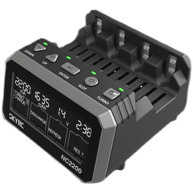 SKYRC NC2200 Smart Battery Charger Analyzer 4-Independent Slots VA Display ForAA AAA NiMH NiCd 0.2-2.2A for RC Model Hobby Parts
