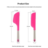 Spatule en silicone monobloc, couteau à pain et spatule, grande spatule pour mélanger les salades, la pâtisserie, le beurre, la crème et les gâteaux