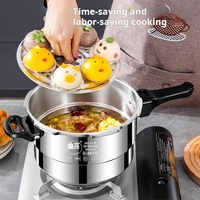 Cuisinière à pression moderne 4L/5L/6L en acier inoxydable 304, écologique, compatible gaz et induction, qualité professionnelle, pour cuisson vapeur domestique