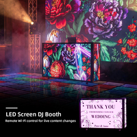 Cabine de DJ LED professionnelle avec écran à changement de couleur personnalisable, système de treillis en aluminium portable pour les événements en boîte de nuit