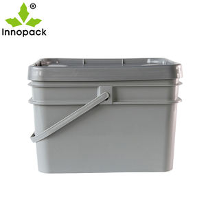 Seau de stockage rectangulaire multifonctionnel 20L prix de gros PP de qualité alimentaire Support impression seau en plastique de 20kg avec couvercle - Product Image 3