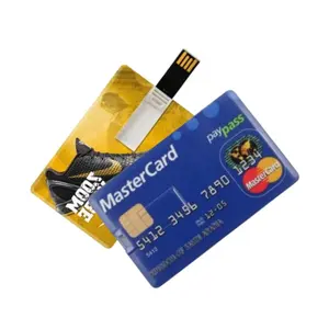 Wholesale Custom Logo Pendrive Credit Bank Card Usb Flash Drives Promotional Gift 1gb 64gb Business Card Usb Flash Drive 256GB