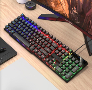 Teclado Gamer Retroiluminado con Cable, Táctil a Color, Multimedia, para Cibercafé, K-snake Ziyou Leopard 114 T - Product Image 3