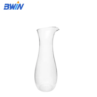 Carafe en polycarbonate personnalisable de 28 cm, verre à fête moderne transparent pour le vin et le jus, fabriqué en plastique durable