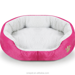 Promotion d'usine coussin chaud en peluche pour chien de compagnie lit doux chiens chats