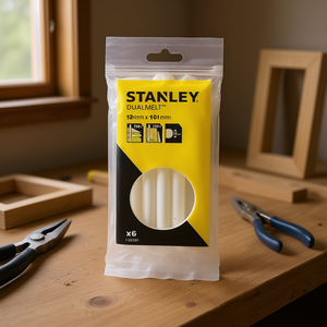 <b>Stanley</b> Dualmelt Glue <b>Sticks</b> 12mm x 101mm 6 Pack Hot Melt Adhesive Refills - Product Image 3