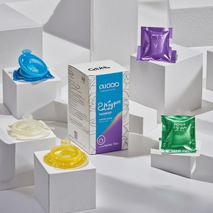 Anpassbare Logo-Abonnement-Pappkartons Premium-Aluminium-Reiß verschluss Personal isierte Geschenk verpackung für Premium-Kondome für Männer