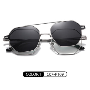 Lmamba CG8801 Newest Trendy Shades Clip on <b>Sunglasses</b> Wholesale Polarise <b>Sunglass</b> Custom Logo <b>Square</b> Frame Unisex <b>Sunglasses</b> - Product Image 2