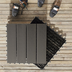 Không thấm nước lồng vào nhau WPC Composite decking gạch vuông hạt gỗ hồ bơi ngoài trời DIY BPC sàn sàn gạch sân thượng vỉa hè - Product Image 1