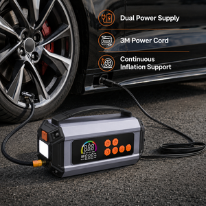 Arrancador de Coches Multifuncional, Inflador de Neumáticos, Compresor de Aire Portátil de 14.8V con Luz LED, Banco de Energía, Proveedor OEM ODM - Product Image 6
