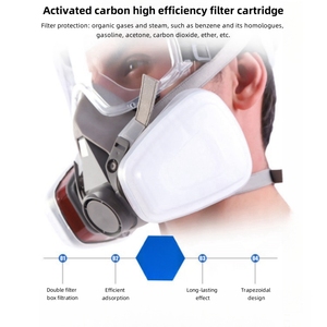 Masque Respiratoire Anti-<span class=keywords><strong>Gaz</strong></span> en Silicone Durable, Anti-Poussière, Anti-Particules, Demi-Masque en Gel de Silice, Certifié CE, Fourniture Directe Usine - Product Image 4