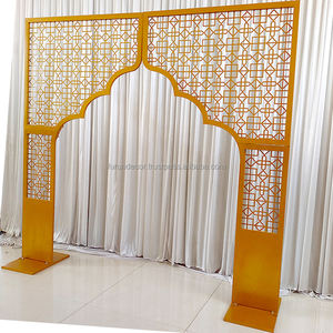 Furun Luxury Wedding Arch Square Soporte de fondo de acero inoxidable para eventos y decoración de escenario de fiesta - Product Image 3