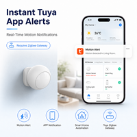 Detector de Movimiento PIR Zigbee Tuya, Sensor de Alarma de Seguridad Infrarrojo Inalámbrico con Alerta por Aplicación, Montaje Magnético para Seguridad del Hogar