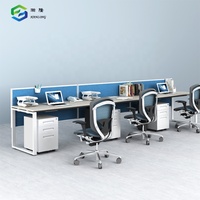 Nouvelle arrivée - Bureau modulaire pour 3 personnes - Table de bureau de taille standard - Poste de travail de bureau