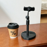 Support de téléphone portable et tablette de bureau à double position, rotatif multifonction pour diffusion en direct et vidéo, idéal pour les applications mains libres
