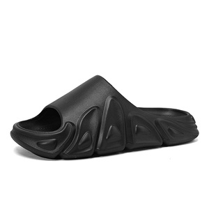 New Fashion Super <b>Soft</b> Thick Bottom Eva Men's <b>Slippers</b> Custom Home Designer Embossed Logo Summer Indoor Outdoor Slide-On Striped - Product Image 3